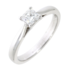 Platinum Solitaire 4 Claw Set 0.45ct Single Stone Princess Cut Diamond Ring Thumbnail