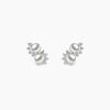 YOKO London Sleek 18ct White Gold, Pearl & Diamond Set Stud Earrings Thumbnail