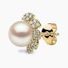 YOKO London Trend 18ct Gold, Pearl & Diamond Set Stud Earrings Thumbnail