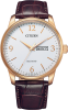 Citizen Eco-Drive White Dial Day-Date Rose Gold Plated Mens Watch BM8553-16A Thumbnail