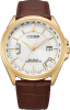 Citizen Eco-Drive World Perpetual A-T White Dial Gold Plated Mens Radio Controlled Chronograph Watch CB0253-19A Thumbnail