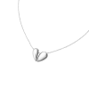 Georg Jensen HEARTS OF GEORG JENSEN Curve Heart Sterling Silver Pendant Necklace 10017504 Thumbnail