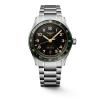 Longines Spirit Zulu Time Anthracite Dial/Green Bezel Stainless Steel Mens GMT Watch 42mm L38124636 Thumbnail