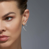 Shaune Leane 18ct White Gold Diamond Set Hook Fine Small Earrings HT003.WGWHEOS Thumbnail