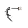 Shaun Leane Sterling Silver Black Rhodium Hooked Pearl Talon Earrings CB040.BRNAEOS Thumbnail