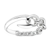 Shaun Leane Sterling Silver Hook Chain Ring (size M) HT020.SSNARZM Thumbnail