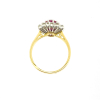 18ct Gold Oval Ruby & Diamond Set Cluster Ring Thumbnail
