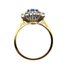 18ct Gold Oval Tanzanite & Diamond Set Cluster Ring Thumbnail