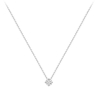 18ct White Gold Claw Set 0.14ct Diamond Slider Pendant Necklace Thumbnail