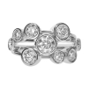 18ct White Gold Diamond Set Bubble Dress Ring Thumbnail