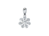 18ct White Gold Diamond Set Star Cluster Pendant Necklace Thumbnail