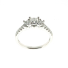 18ct White Gold Graduated Three Stone Princess Cut Diamond 1.04ct Claw Set Trilogy Ring Thumbnail