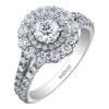 18ct White Gold Maple Leaf Diamond Set 1.51ct Fancy Cluster Dress Ring Thumbnail