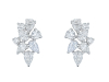 18ct White Gold Pear Shape & Brilliant Cut Diamond Set Cluster Stud Earrings  Thumbnail