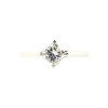 18ct White Gold Solitaire 4 Claw Set 0.72ct Single Stone Princess Cut Diamond Ring Thumbnail