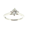 18ct White Gold Solitaire 4 Claw Set 0.72ct Single Stone Princess Cut Diamond Ring Thumbnail