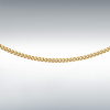 18ct Yellow Gold Diamond Cut Curb Chain Link 18" Necklace Thumbnail