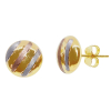 9ct 3 Colour Gold Bead Stud Earrings Thumbnail