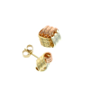 9ct 3 Colour Gold Ribbed Knot Stud Earrings Thumbnail