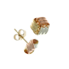 9ct 3 Colour Gold Ribbed Knot Stud Earrings Thumbnail