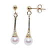 9ct Gold Culture Pearl Set Drop Earrings Thumbnail