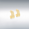 9ct Gold Diamond Cut Tapered Stud Earrings Thumbnail