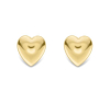 9ct Gold Heart Stud Earrings Thumbnail