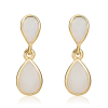 9ct Gold Pear-Shaped Opal Double Drop Earrings Thumbnail