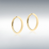 9ct Gold Plain Polished 30mm Hoop Earrings Thumbnail