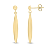 9ct Gold Polished Marquise Drop Earrings Thumbnail