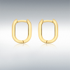 9ct Gold Polished Rectangular Huggie Hoop Earrings (Small) Thumbnail