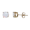 9ct Gold Round Opal Claw Set Stud Earrings Thumbnail