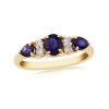 9ct Gold Sapphire & Diamond Set Seven Stone Dress Ring Thumbnail