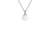 9ct White Gold 5mm Cultured Freshwater Pearl Pendant Necklace Thumbnail