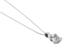 9ct White Gold Aquamarine & Diamond Set Pendant Necklace Thumbnail