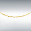 9ct Yellow Gold Diamond Cut Belcher Chain Link 18" Necklace Thumbnail