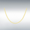 9ct Yellow Gold Diamond Cut Flat Curb Chain Link 20" Necklace Thumbnail