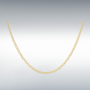 9ct Yellow Gold Flat Curb Chain Link 18" Necklace Thumbnail