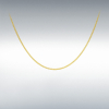9ct Yellow Gold Hollow Triple Curb Chain Link 18" Necklace Thumbnail