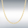9ct Yellow Gold Paper Chain Link 18" Necklace Thumbnail