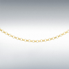 9ct Yellow Gold Round Belcher Chain Link 18" Necklace Thumbnail
