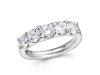 Platinum Claw Set Diamond 1.76ct Five Stone Half Eternity Ring Thumbnail