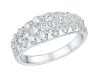 Platinum Three Row Graduated Diamond Set 1.54ct Dress Ring Thumbnail