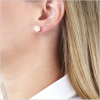 YOKO London 18ct White Gold 8mm Cultured Japanese Akoya Pearl Stud Earrings Thumbnail