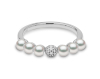 YOKO London Eclipse 18ct White Gold, Pearl & Diamond Set Ring Thumbnail