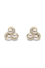 YOKO London Sleek 18ct Gold, Pearl & Diamond Set Stud Earrings Thumbnail