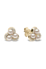 YOKO London Sleek 18ct Gold, Pearl & Diamond Set Stud Earrings Thumbnail