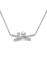 YOKO London Sleek 18ct White Gold, Pearl & Diamond Set Necklace Thumbnail