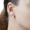YOKO London Trend 18ct Rose Gold, Pearl & Diamond Set Stud Earrings Thumbnail
