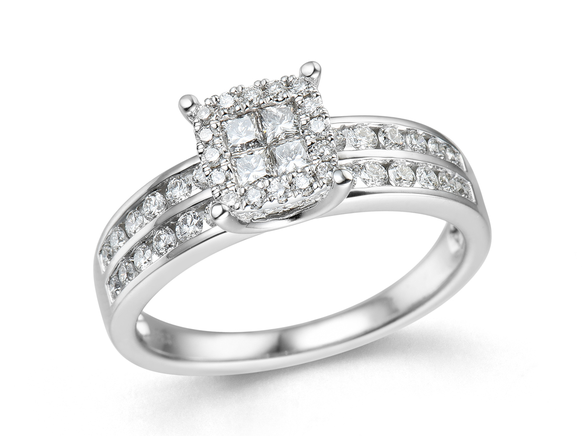 2 ct Moissanite Cushion Cut Engagement Ring Wedding Band Bridal Set in  Sterling Silver - Walmart.com